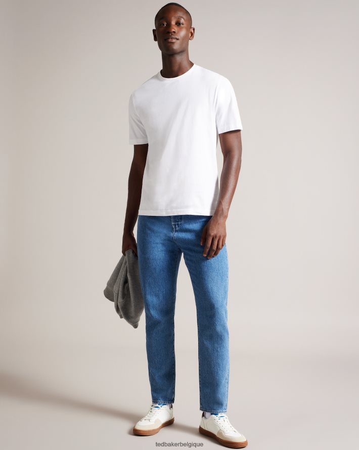 être Ted Baker Hommes Tywinn - T-shirt uni coupe classique à manches courtes blanc FR8J421314 vêtements