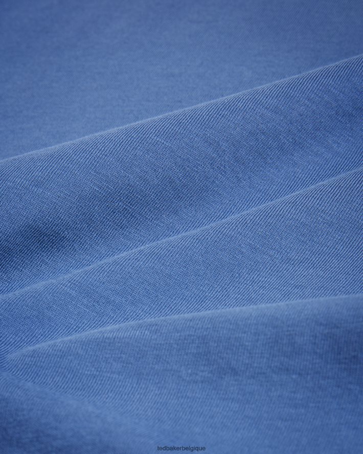 être Ted Baker Hommes Tywinn - T-shirt uni coupe classique à manches courtes bleu FR8J421531 vêtements