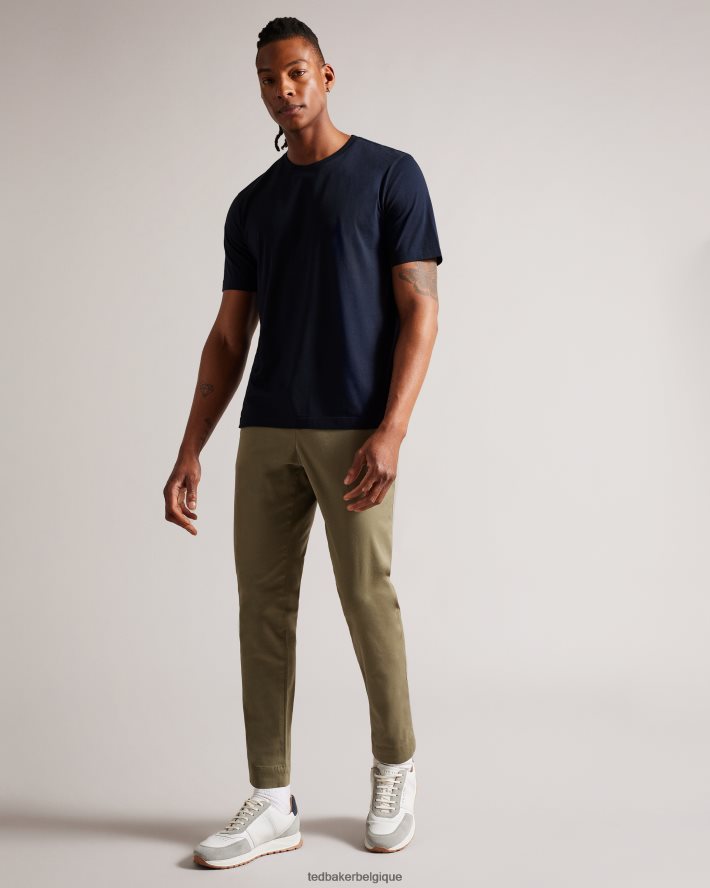 être Ted Baker Hommes Tywinn - T-shirt uni coupe classique à manches courtes marine FR8J421561 vêtements