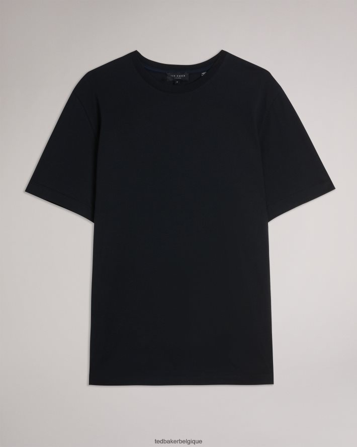 être Ted Baker Hommes Tywinn - T-shirt uni coupe classique à manches courtes noir FR8J421513 vêtements