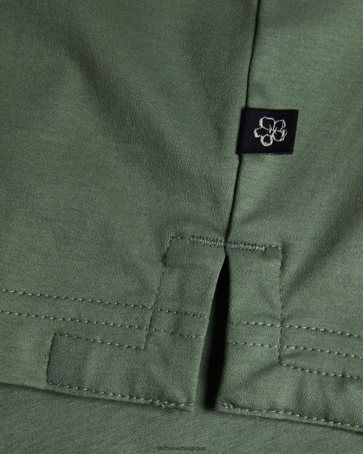 être Ted Baker Hommes Zeiter - Polo coupe slim à manches courtes kaki FR8J421310 vêtements