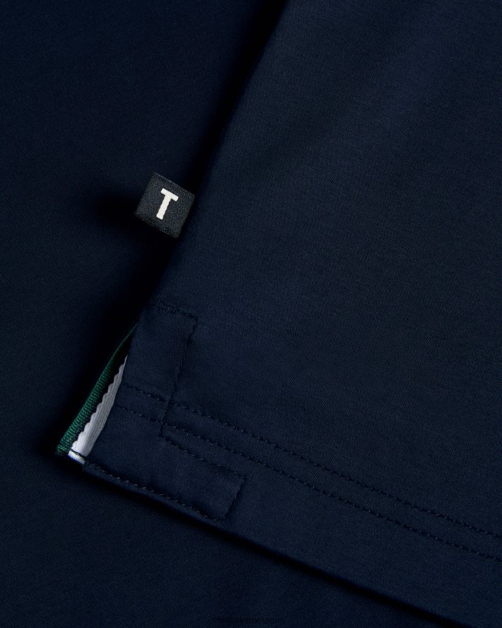 être Ted Baker Hommes Zeiter - Polo coupe slim à manches courtes marine FR8J421358 vêtements
