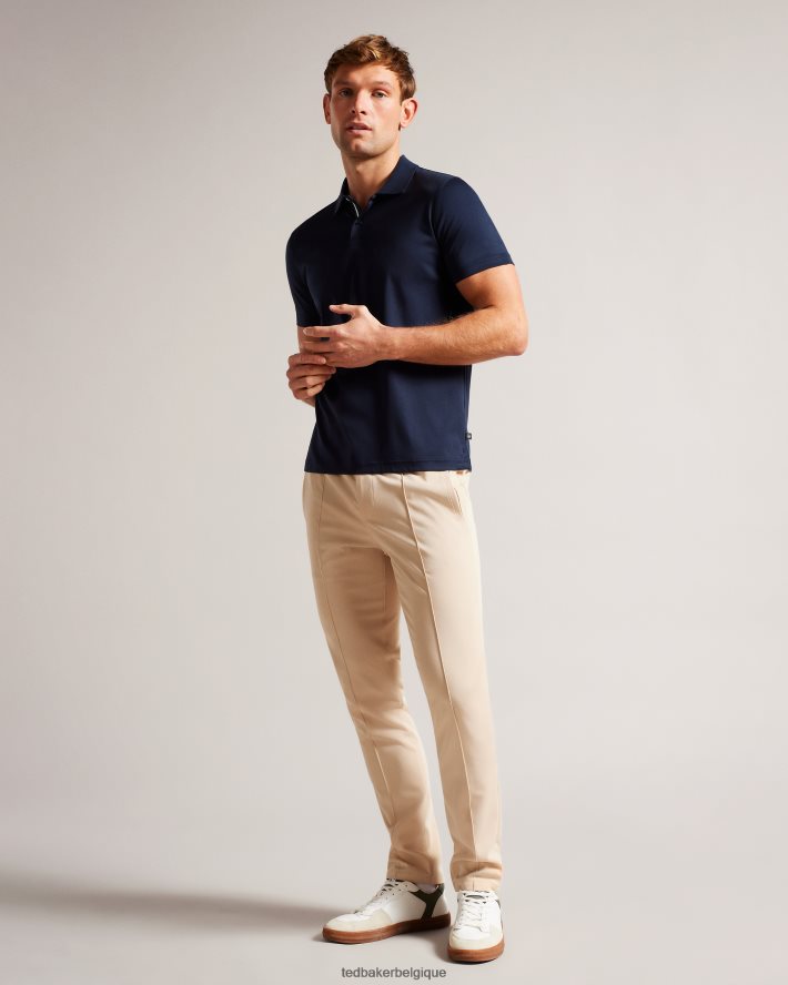 être Ted Baker Hommes Zeiter - Polo coupe slim à manches courtes marine FR8J421358 vêtements
