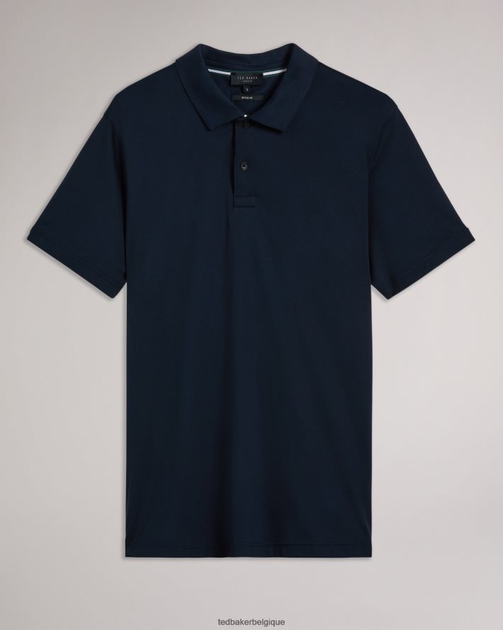 être Ted Baker Hommes Zeiter - Polo coupe slim à manches courtes marine FR8J421358 vêtements