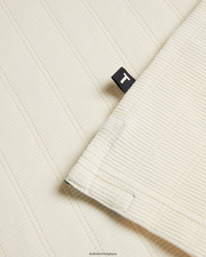 être Ted Baker Hommes abloom polo à manches courtes avec zip naturel FR8J421272 vêtements