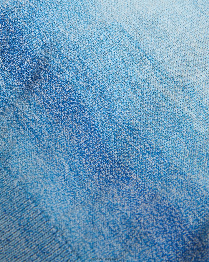 être Ted Baker Hommes notte - t-shirt à manches courtes et rayures ombrées bleu foncé FR8J421299 vêtements