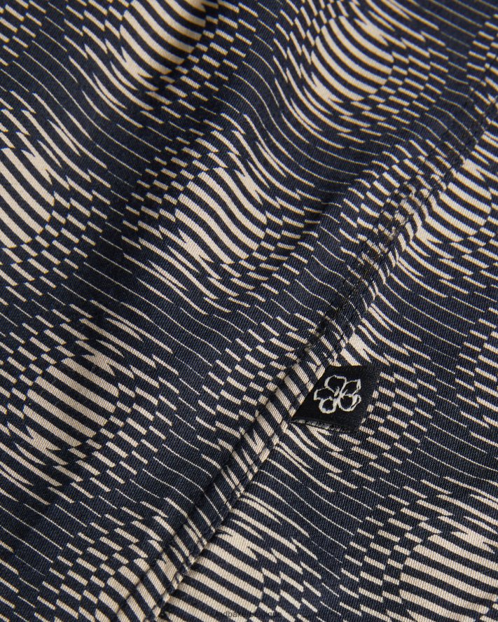 être Ted Baker Hommes pearsho chemise géométrique cercle à manches courtes marine FR8J421402 vêtements