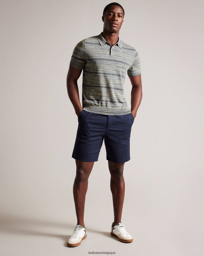 être Ted Baker Hommes polo en maille à manches courtes mauda pierre FR8J421466 vêtements