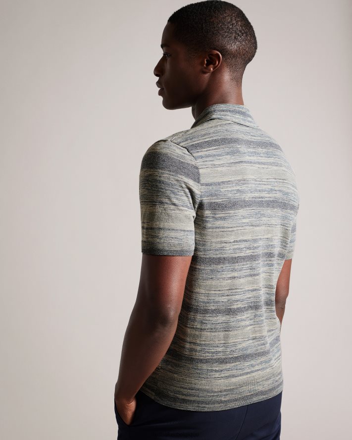 être Ted Baker Hommes polo en maille à manches courtes mauda pierre FR8J421466 vêtements