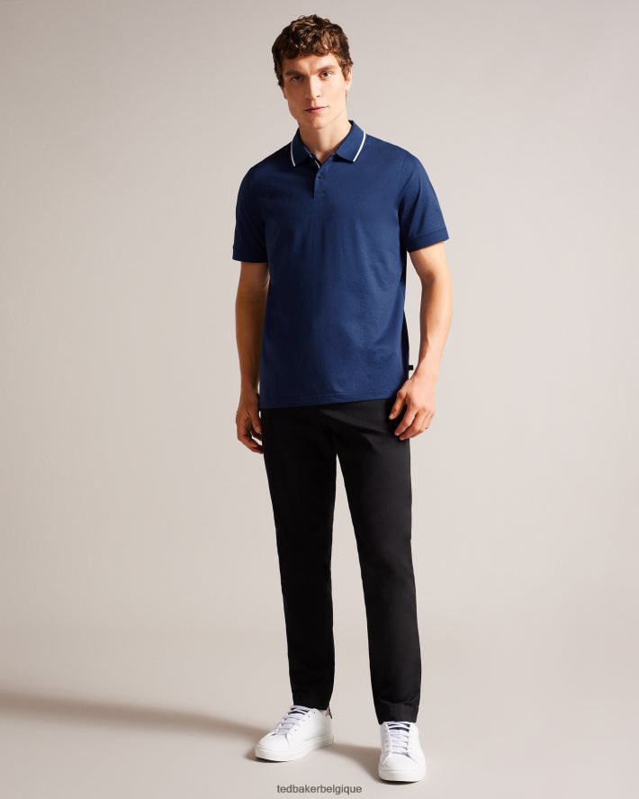 être Ted Baker Hommes polo à manches courtes allard bleu marine FR8J421274 vêtements