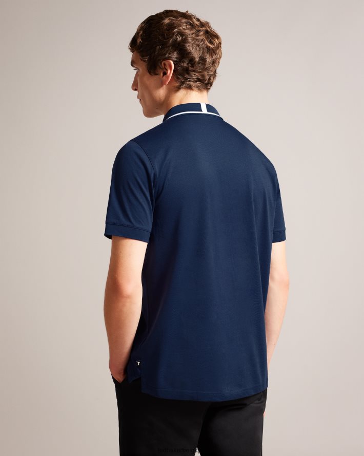 être Ted Baker Hommes polo à manches courtes allard bleu marine FR8J421274 vêtements