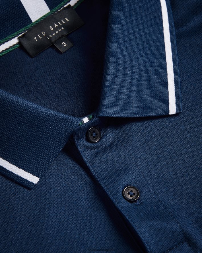 être Ted Baker Hommes polo à manches courtes allard bleu marine FR8J421274 vêtements