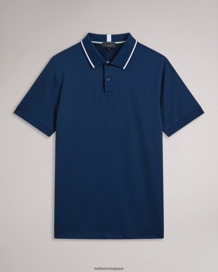 être Ted Baker Hommes polo à manches courtes allard bleu marine FR8J421274 vêtements