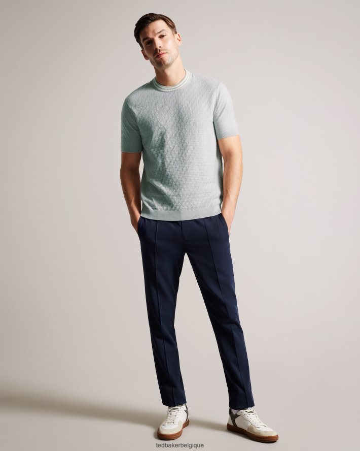 être Ted Baker Hommes t-shirt cousu à manches courtes hanam gris FR8J421461 vêtements