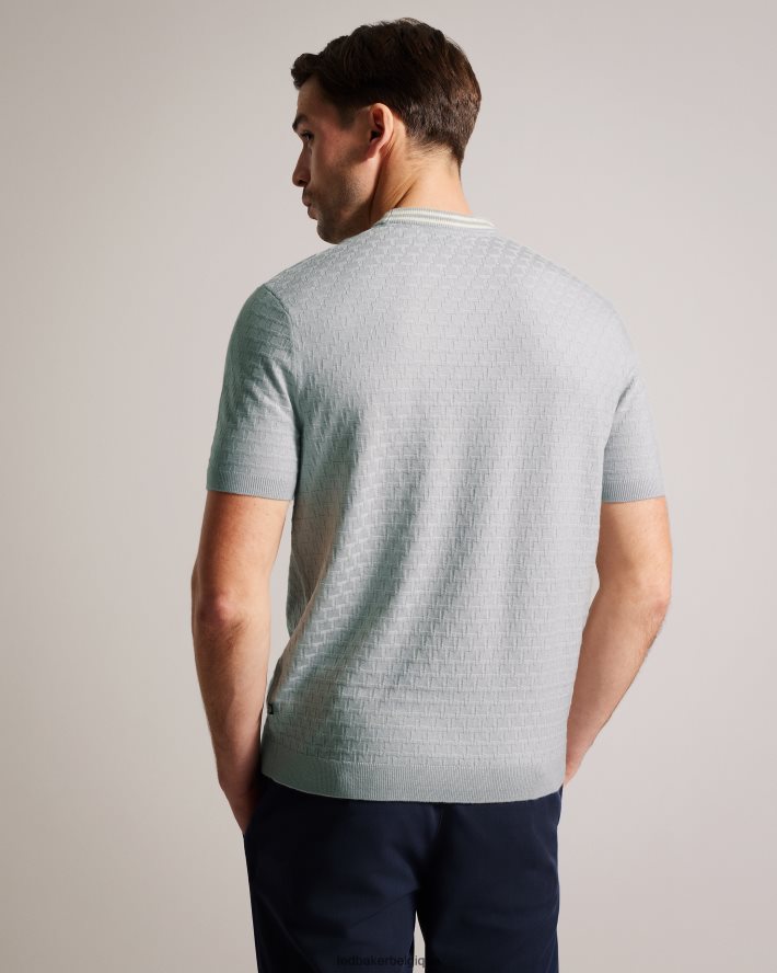 être Ted Baker Hommes t-shirt cousu à manches courtes hanam gris FR8J421461 vêtements