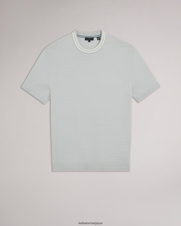 être Ted Baker Hommes t-shirt cousu à manches courtes hanam gris FR8J421461 vêtements