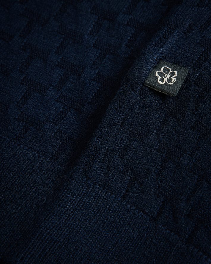 être Ted Baker Hommes t-shirt cousu à manches courtes hanam marine FR8J421409 vêtements