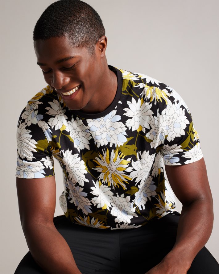 être Ted Baker Hommes t-shirt fleuri à manches courtes et imprimé floral multicolore FR8J421316 vêtements