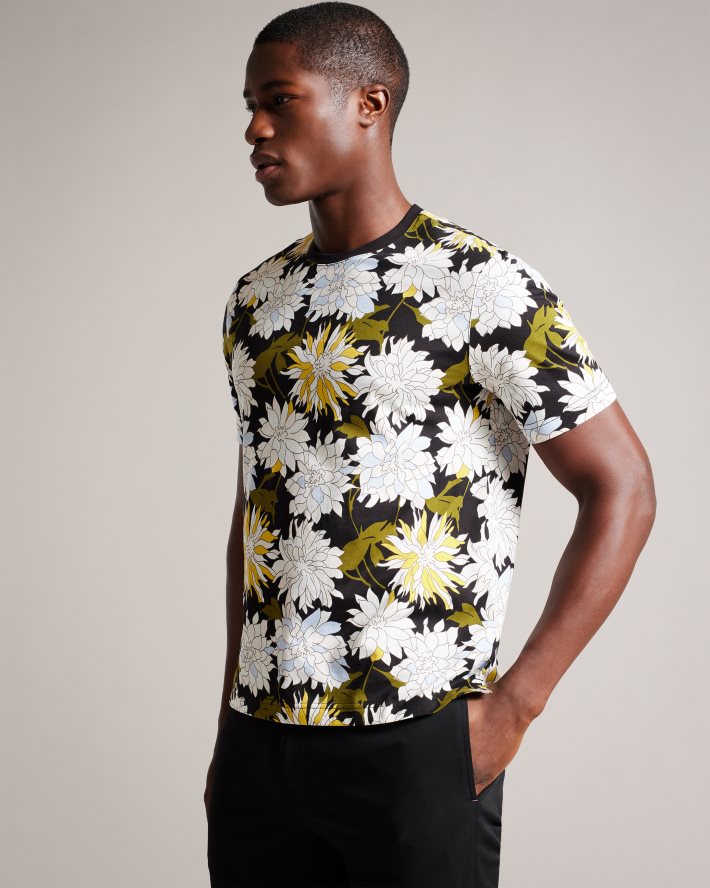 être Ted Baker Hommes t-shirt fleuri à manches courtes et imprimé floral multicolore FR8J421316 vêtements
