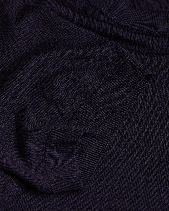 être Ted Baker Hommes t-shirt tricoté à manches courtes senti marine FR8J421591 vêtements