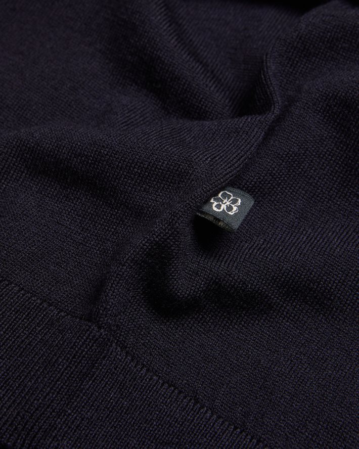 être Ted Baker Hommes t-shirt tricoté à manches courtes senti marine FR8J421591 vêtements