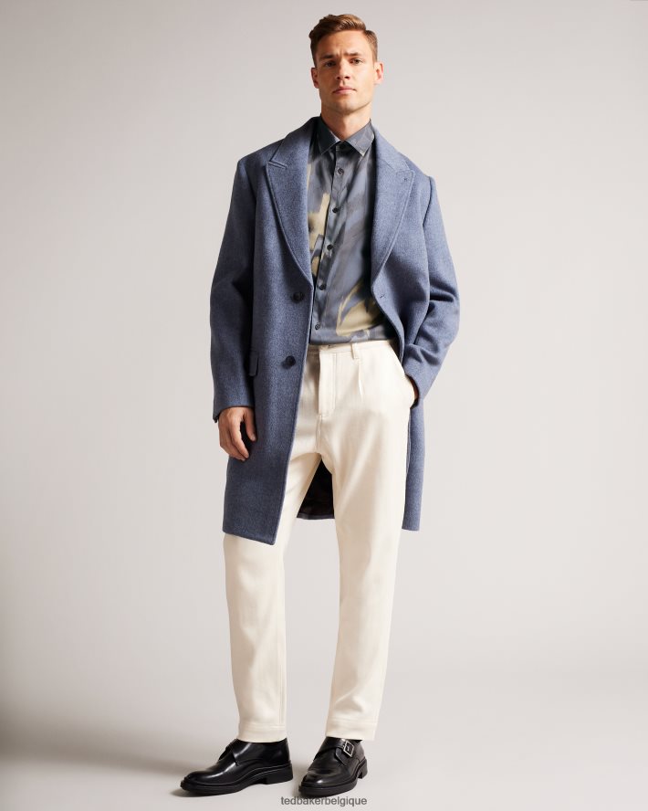 être Ted Baker Hommes Mordun - Chemise manches longues à imprimé papillon abstrait gris FR8J421252 vêtements