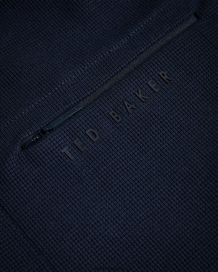 être Ted Baker Hommes polo coupe classique à manches longues wavelo marine FR8J421267 vêtements