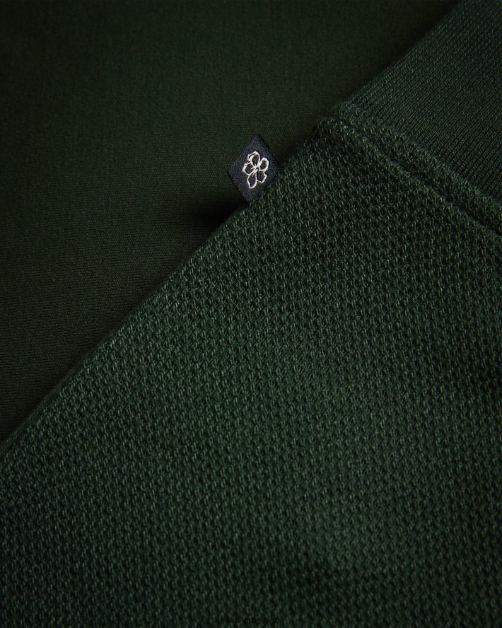 être Ted Baker Hommes sanot - pull à manches longues et col cheminée kaki FR8J421281 vêtements