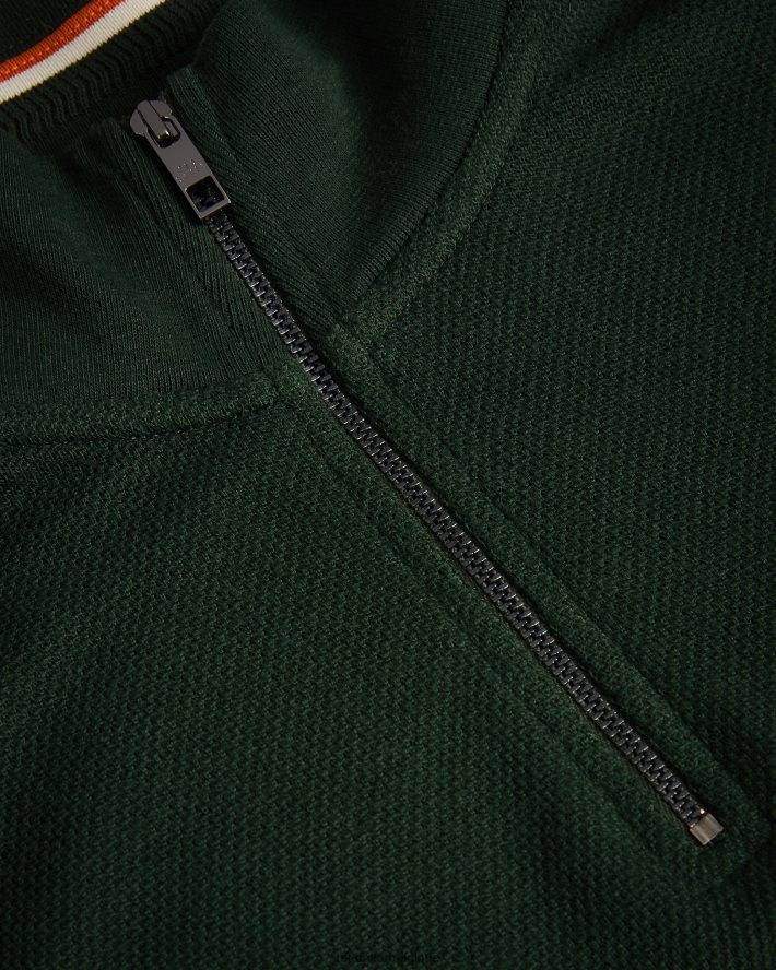 être Ted Baker Hommes sanot - pull à manches longues et col cheminée kaki FR8J421281 vêtements