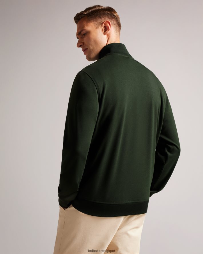 être Ted Baker Hommes sanot - pull à manches longues et col cheminée kaki FR8J421281 vêtements