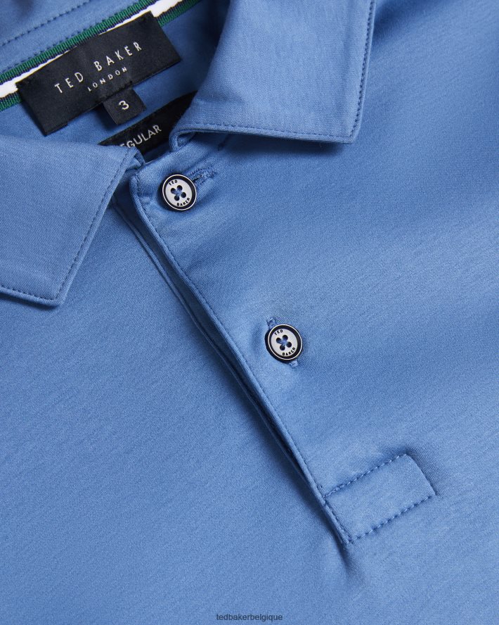 être Ted Baker Hommes toler - polo slim à manches longues bleu foncé FR8J421480 vêtements