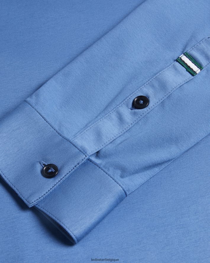 être Ted Baker Hommes toler - polo slim à manches longues bleu foncé FR8J421480 vêtements