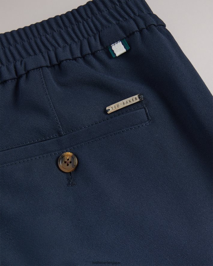 être Ted Baker Hommes Rodny Irvine - Pantalon slim élastiqué marine FR8J421378 vêtements