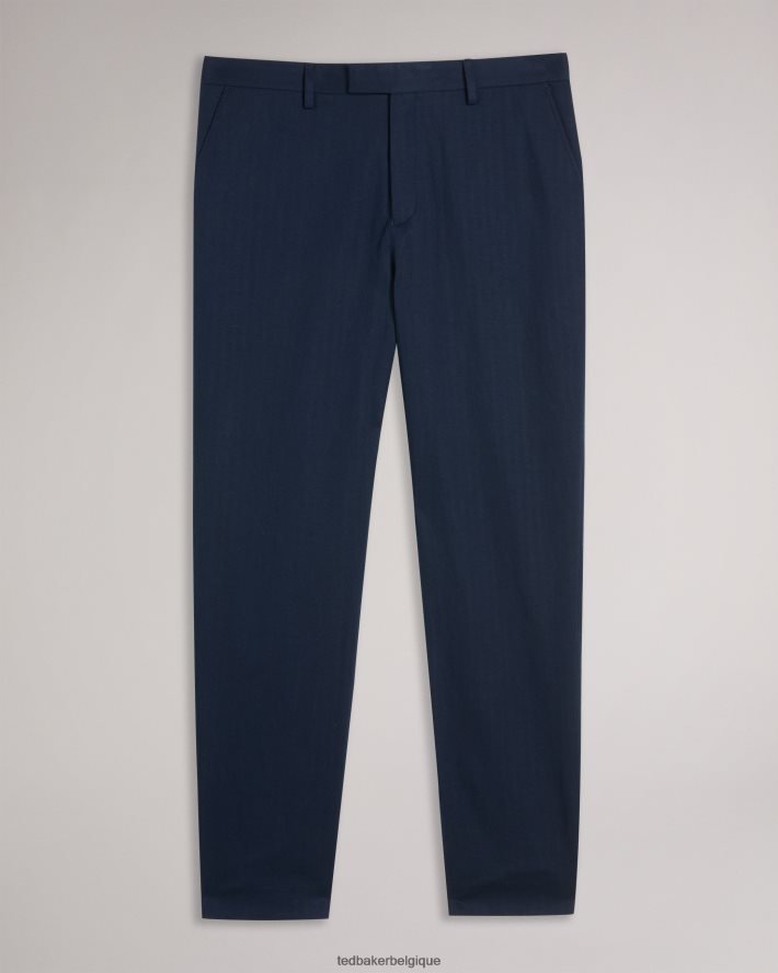 être Ted Baker Hommes Shakert - Pantalon slim à chevrons marine FR8J421227 vêtements