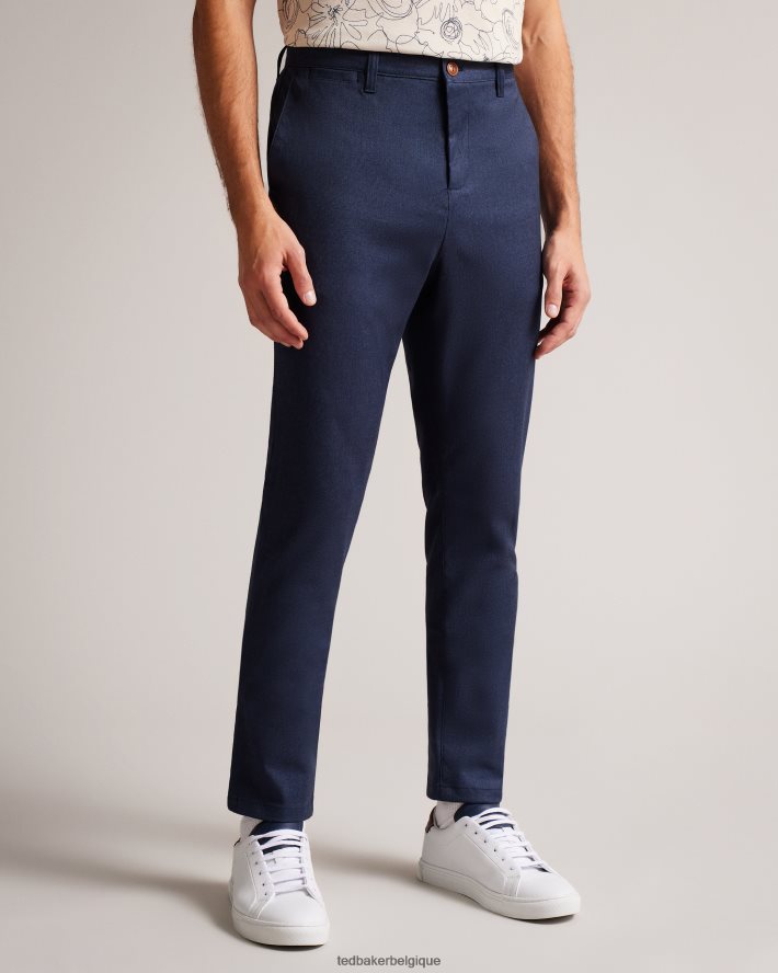 être Ted Baker Hommes baren - Irvine - Pantalon texturé coupe marine FR8J421434 vêtements