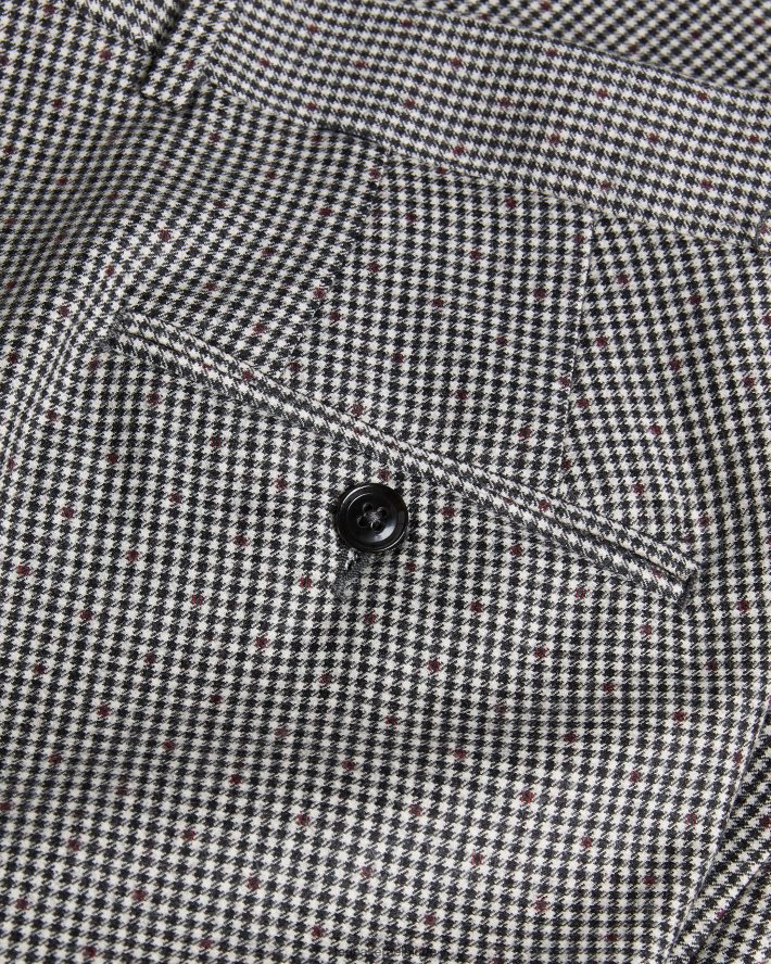 être Ted Baker Hommes jvct - pantalon de costume à carreaux mono noir FR8J421588 vêtements