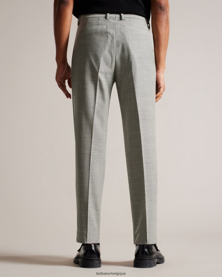être Ted Baker Hommes lucciat pantalon slim à chevrons gris FR8J421419 vêtements