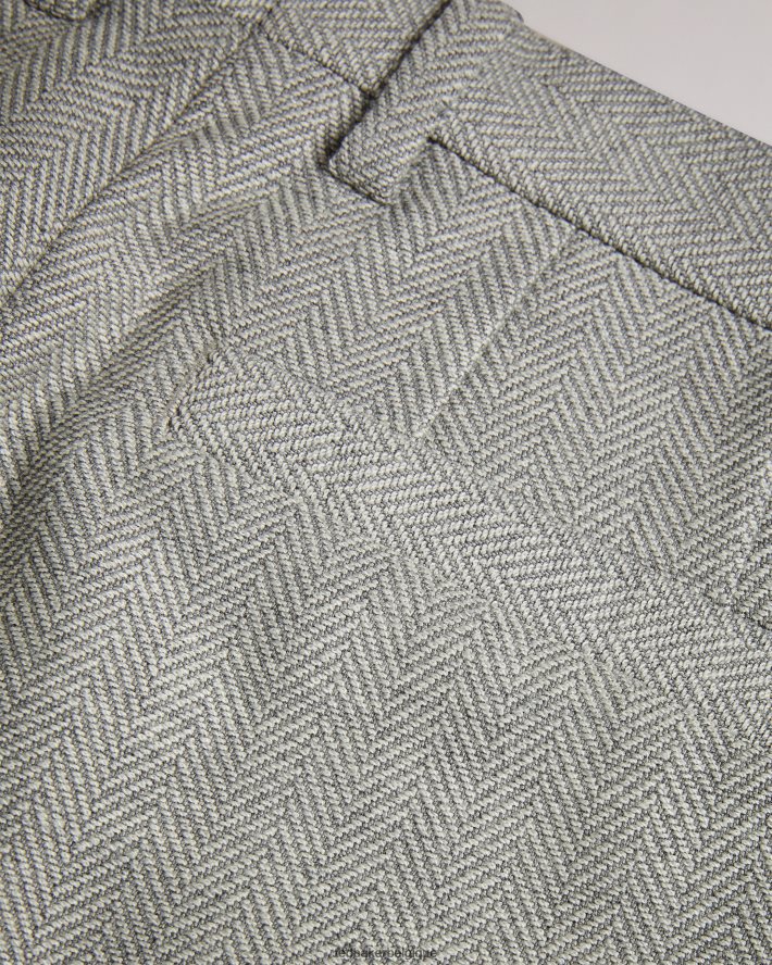 être Ted Baker Hommes lucciat pantalon slim à chevrons gris FR8J421419 vêtements