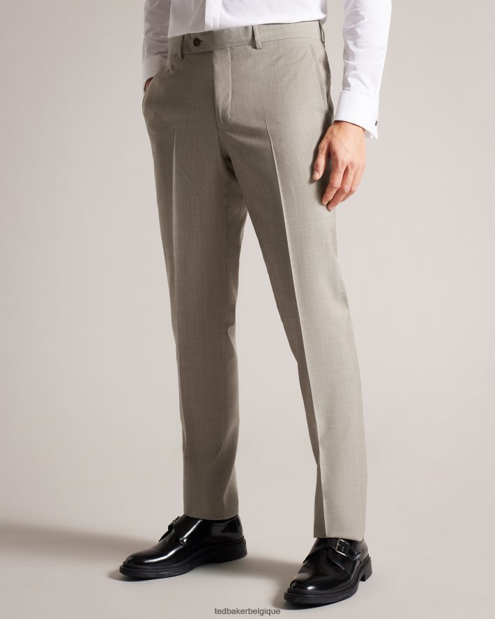 être Ted Baker Hommes pantalon de costume en peau de requin en pure laine alconat naturel FR8J421543 vêtements