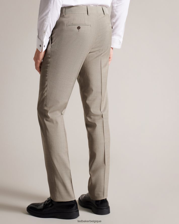 être Ted Baker Hommes pantalon de costume en peau de requin en pure laine alconat naturel FR8J421543 vêtements