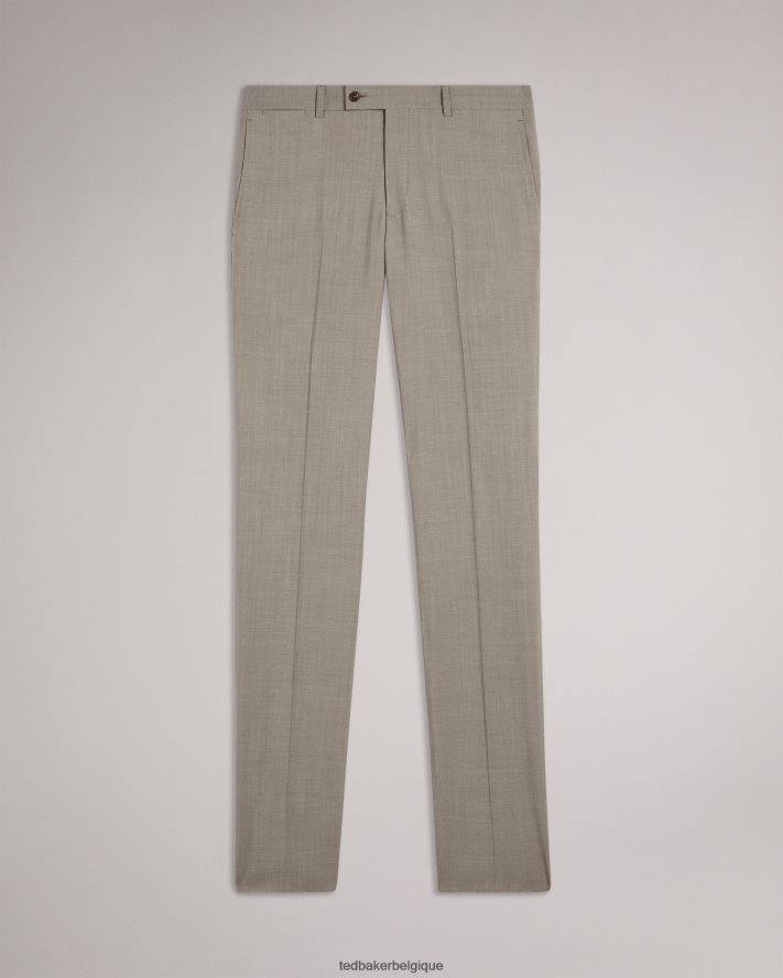 être Ted Baker Hommes pantalon de costume en peau de requin en pure laine alconat naturel FR8J421543 vêtements
