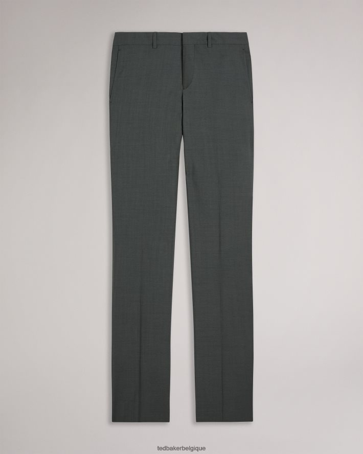 être Ted Baker Hommes pantalon de costume en peau de requin en pure laine riche kaki FR8J421388 vêtements