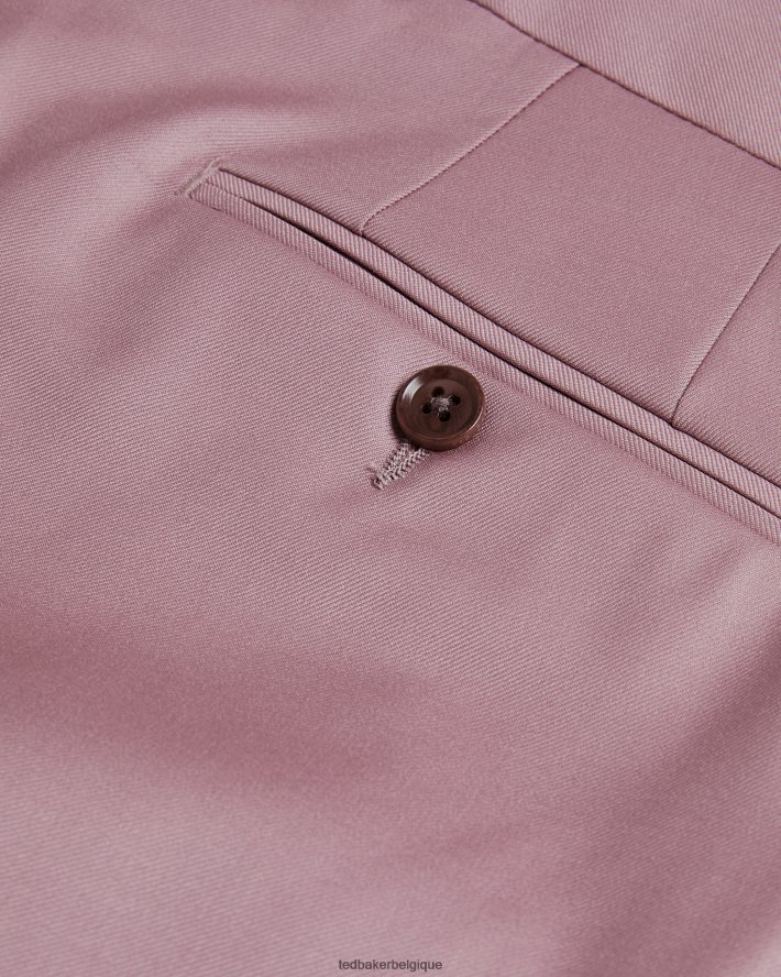 être Ted Baker Hommes pantalon de costume en pure laine ignacet rose FR8J421552 vêtements