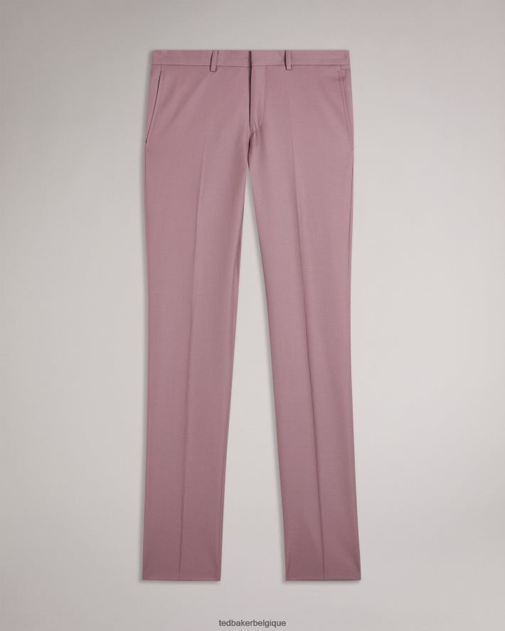 être Ted Baker Hommes pantalon de costume en pure laine ignacet rose FR8J421552 vêtements