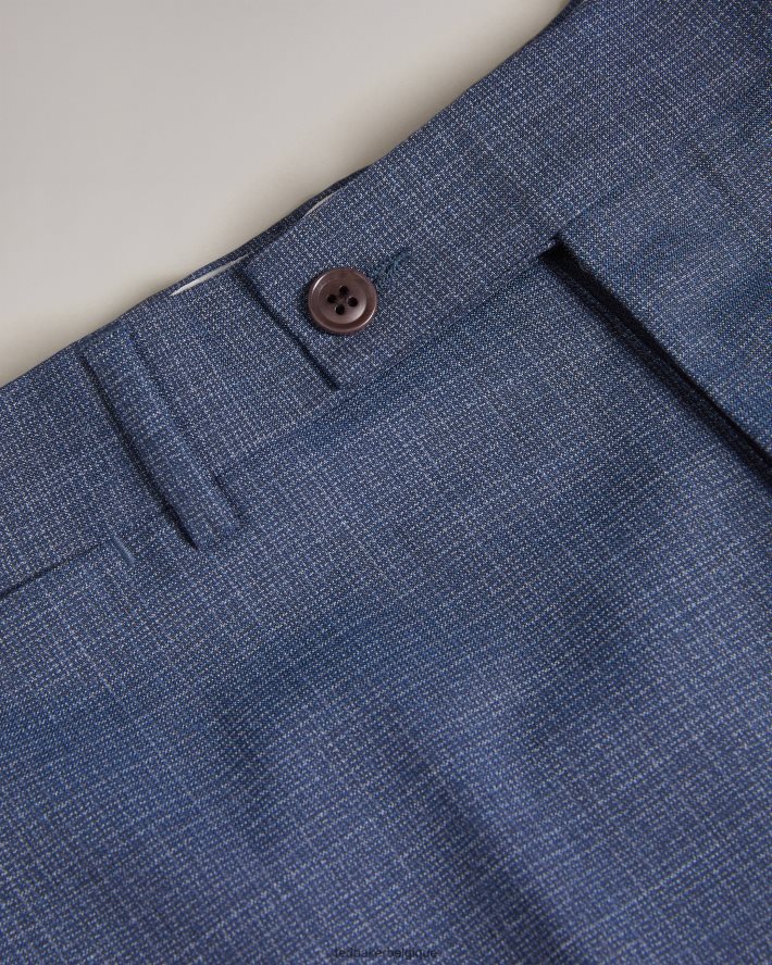 être Ted Baker Hommes pantalon de costume en tweed bleu marine raitht marine FR8J421584 vêtements