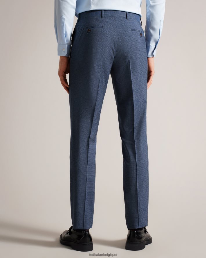être Ted Baker Hommes pantalon de costume en tweed bleu marine raitht marine FR8J421584 vêtements