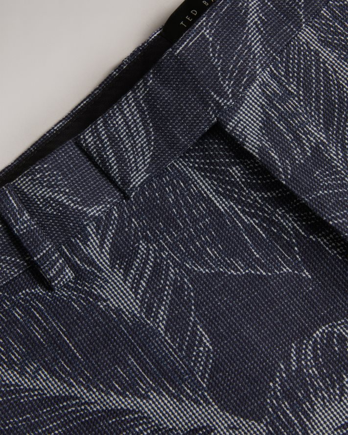 être Ted Baker Hommes pantalon de costume à feuilles postot marine FR8J421604 vêtements