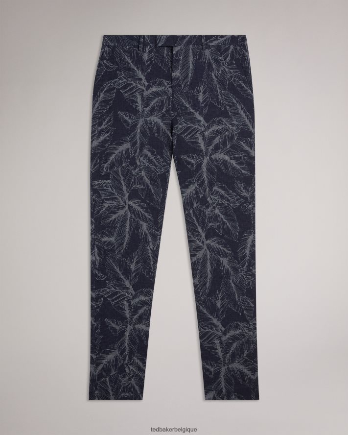 être Ted Baker Hommes pantalon de costume à feuilles postot marine FR8J421604 vêtements