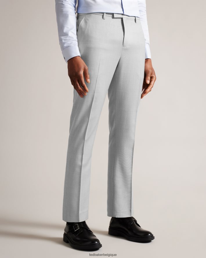 être Ted Baker Hommes pantalon slim en laine byront gris clair FR8J421411 vêtements