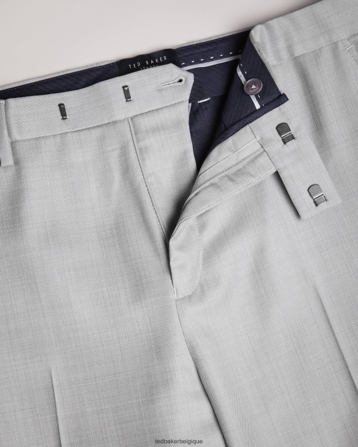 être Ted Baker Hommes pantalon slim en laine byront gris clair FR8J421411 vêtements